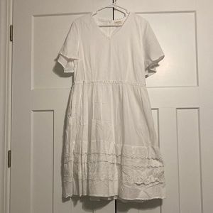 ROOLEE white midi dress (L)